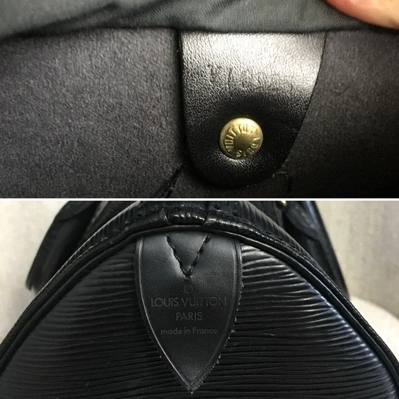 Authentic Louis Vuitton Epi black leather Speedy 25 bag - Picture 14 of 15